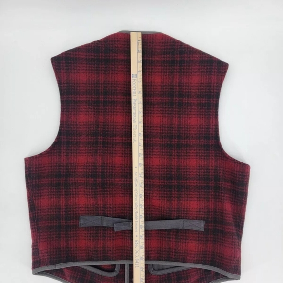 Vintage DOUBLE RL RRL Ralph Lauren Wool Vest Plaid Pattern L Size Men's - Picture 6 of 9